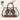 Personalized Checkered Leather Handbag With Dog Portrait