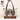 Custom Dog Portrait In Checkered Leather Tote Bag
